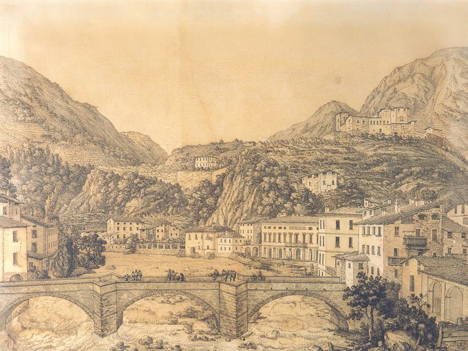 Veduta storica di Sondrio