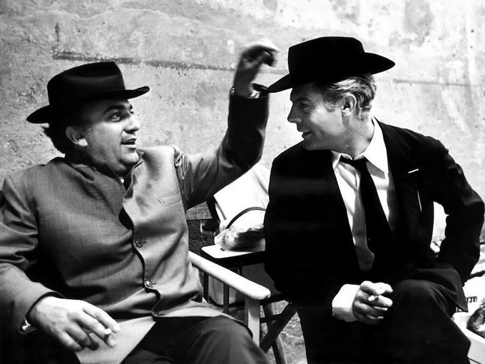 Fellini e Matroianni