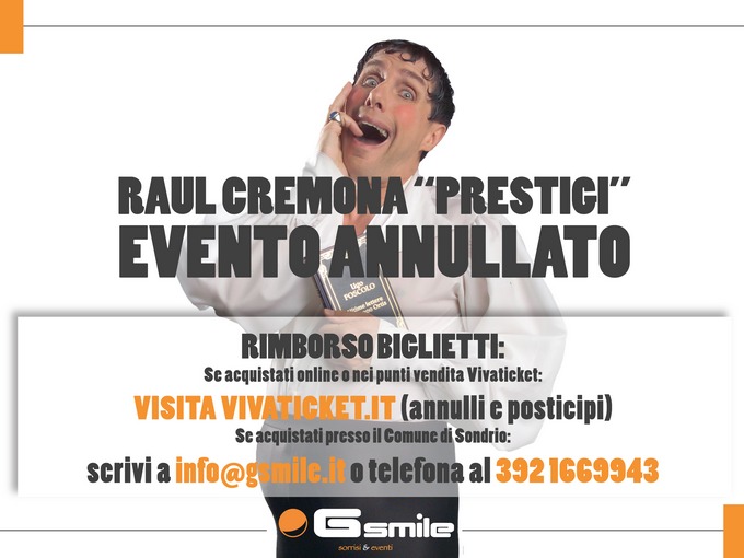 Annullamento evento Raul Cremona