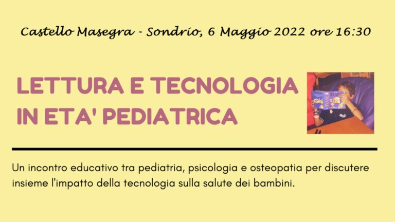 Lettura e tecnologia in attività pediatrica